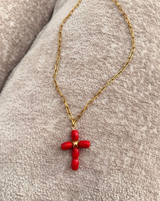 Collar cruz roja