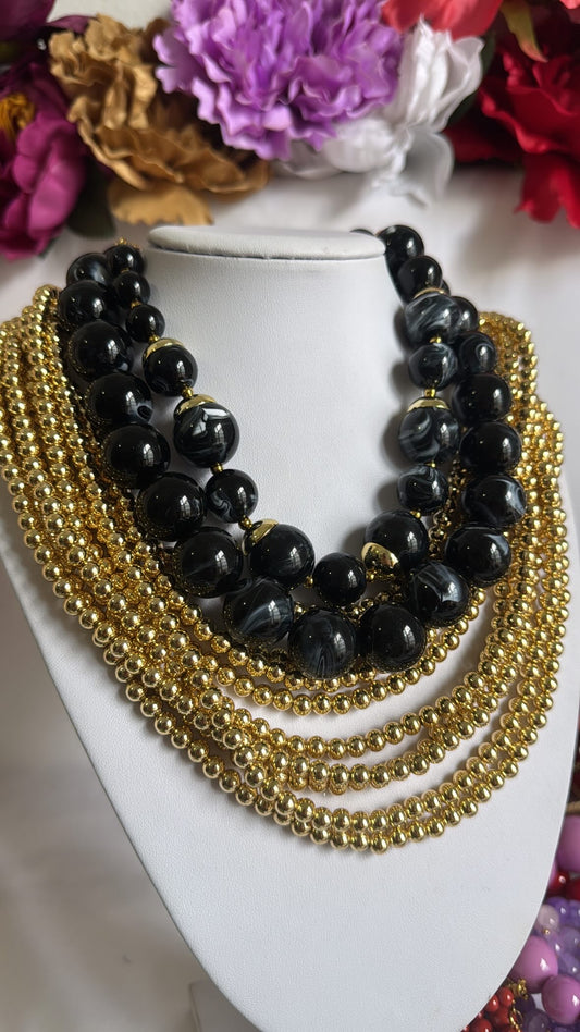 Combinación collares negro