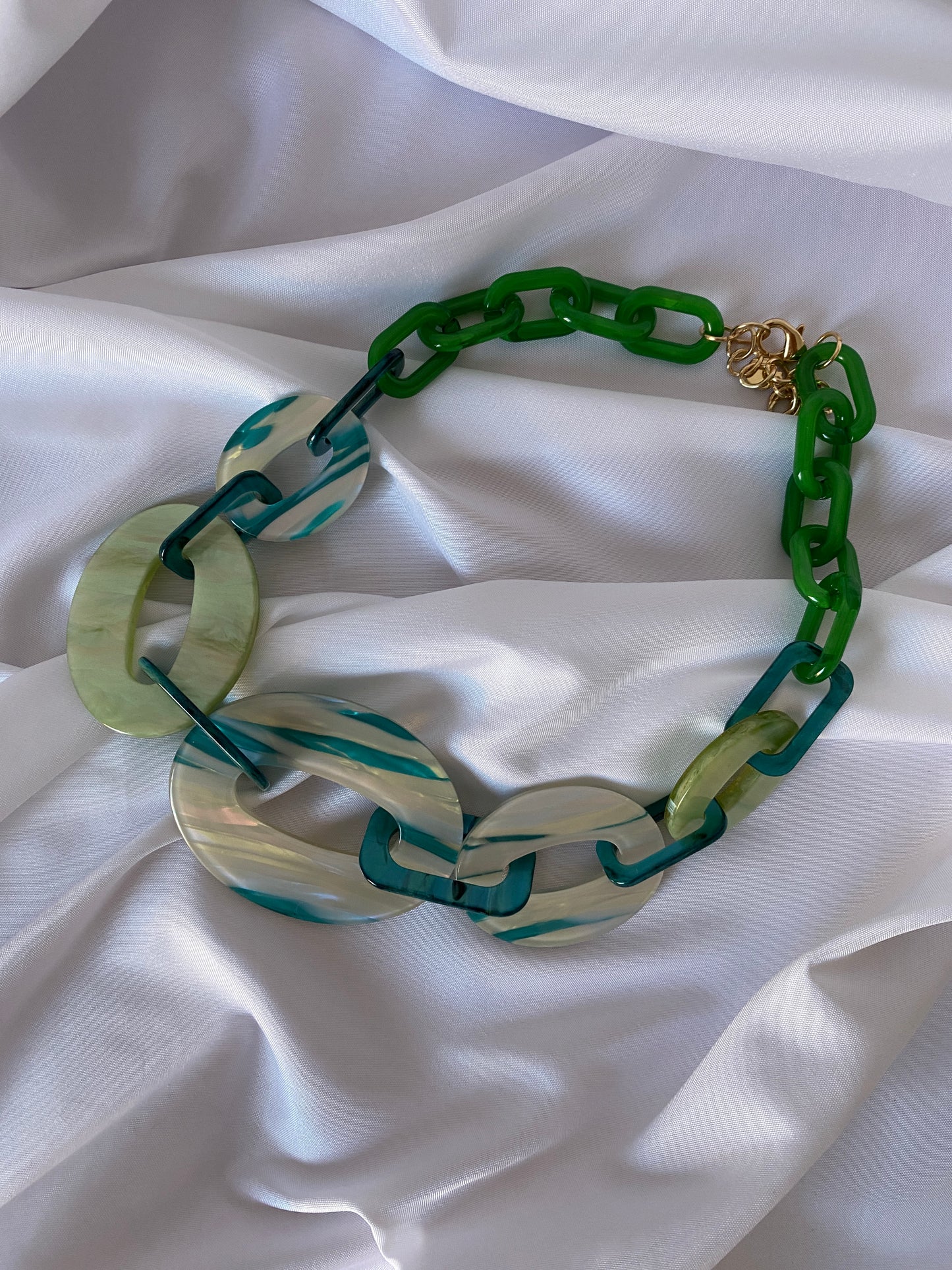 Collar Eslabones Verde